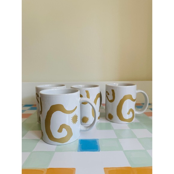 Set of 4 Oscar de la Renta Celestial Mugs - Picture 1 of 7